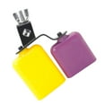 Yellow and Purple Square Wooden Fish Cow Bell High and Low Pitch Cattle