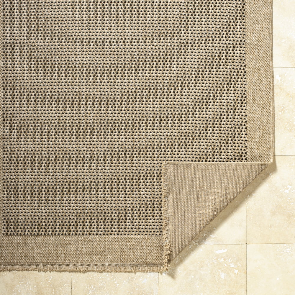 Livabliss Outdoor Rugs, 8x10 Mirage Cottage Tan Area Rug for Patio, Porch, Deck, Backyard, Waterproof Indoor Outdoor Carpet (7'10" x 10')