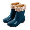 thumbnail image 2 of OKBOP Waterproof and Warm rain boots for women waterproof Pull-On Winter Ankle-High Waterproof Flat Heel, 2 of 5