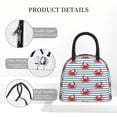 thumbnail image 4 of Balery Cute Red Crabs With Nautical Bolsa de Almuerzo para Mujeres, Caja de Almuerzo, Bolsa de Almuerzo Pequeña Impermeable, Tote de Almuerzo Reutilizable con Gran Capacidad, 4 of 6
