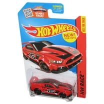 Hot Wheels HW Race (2013) Red Custom '15 Ford Mustang Car 154/250 - (Card Corner Wear)