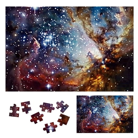 Shiartex Wooden Space Puzzle Adult, Solar System Galaxy Puzzle, Star Nebula Universe Picture Wooden Jigsaw Puzzle 1000 PCS