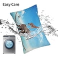 thumbnail image 6 of Pofeuu Elephant Giraffe Print Polyester Microfiber Plush Pillowcases, Super Soft and Cozy Pillow Case Covers with Envelop Closure（Pillow core not included）-16"x24", 6 of 6