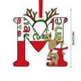 thumbnail image 6 of Tnobhg Christmas Pendant English Letters Design Vibrant Color with Hanging Rope Acrylic Diy Pendant Xmas 2024 New Year Decoration Ornament, 6 of 8