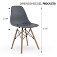 thumbnail image 2 of Silla Minimalista Mirel 4 piezas Gris, 2 of 8