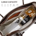 thumbnail image 4 of PRIYAL Shoulder Bag for Women Brown Purse Vintage Leather Shoulder Handbag Trendy Everyday Purse with Pendant, 4 of 12