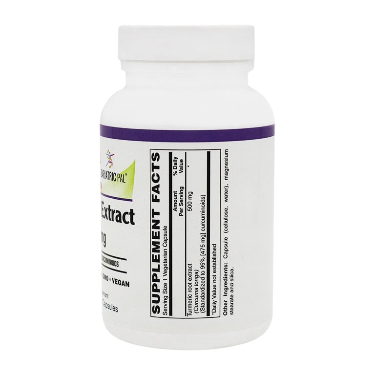Turmeric Extract Capsules (500mg) with Curcumin C3 Complex by BariatricPal Size: 120 Count