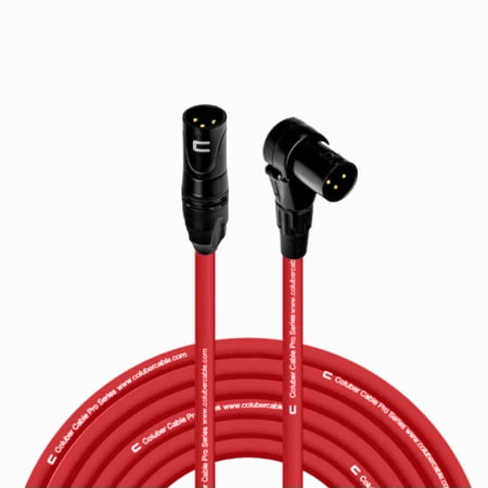 Coluber Cable 3-Pin M-Right Angle Balanced XLR Cable - Premium Cord 50ft