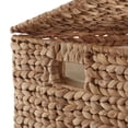 thumbnail image 6 of Casafield Laundry Hamper with Lid and Removable Liner Bag - Cinnamon Brown, Woven Water Hyacinth Square Laundry Basket for Clothes, 6 of 7