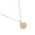 thumbnail image 3 of Pendentif Rond en Forme de Pièce Collier Alphabet Disque Collier Alphabet Chaîne Fille Femme Cadeau Bijou Féminin, 3 of 7