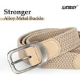 thumbnail image 2 of 2 Pack Stretch Belts for Men Elastic Woven Braided Belt 1 3/8 Casual Golf Belt for Jeans Pants, 2 of 7