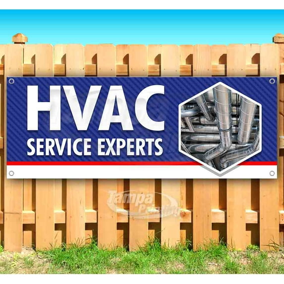 HVAC Service Experts 13 oz Vinyl Banner With Metal Grommets