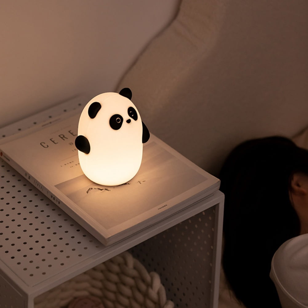 Night Light for Kids, Silicone Sensor Pat Light, Bear Lamp Cute Lamp, Silicone Dimmable Nursery Nightlight, Bedroom Home Decoration Bedside Lamp for Breastfeeding