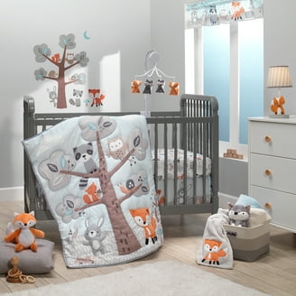 Bedtime Originals Mod Monkey 3-Piece Bedding Set - Blue, Gray