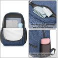thumbnail image 2 of 17 Inch Lightweight Backpack,PVC Waterproof Oxford Fabric, Ergonomically Designed, with Large Capacity, Denim Cowboy Jean Style, 2 of 5