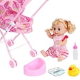 thumbnail image 3 of Cochecito de muñecas Sunnimix Baby Girl Doll Juego de simución Decoración de casa de juego fresa, 3 of 8