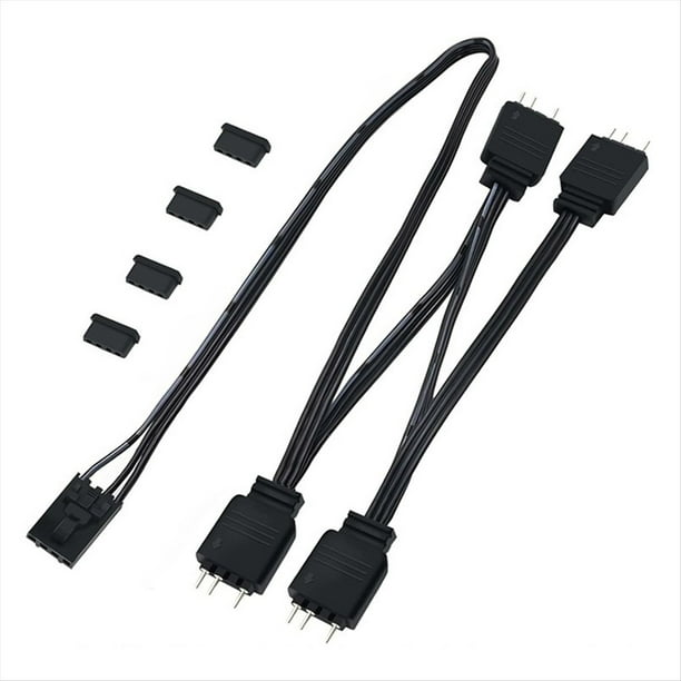 Cable de Extensión Divisor ARGB de 1 A 4 para Conectar A ARGB de 5 V y 3 para Commander Core y ICUE Commander CORE XT