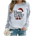 thumbnail image 2 of Fiaer Sweatshirt for Women Christmas Grandma Oversized Long Sleeve Pullover Loose Fit Crew Neck Trendy Cute Graphic Tops Light Gray M, 2 of 5