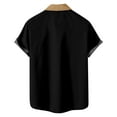 thumbnail image 7 of XMMSWDLA Men's Color Block Short Sleeve Collar Neck Button Down Shirt Top Yellow Men's Athletic Shirts & Tees, 7 of 7
