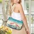 thumbnail image 6 of Ryvnso Flamingos Camping Beach Womens Chain Shoulder Bag Tote Handbags Clutch Hobo Purse with Zipper for Travel, 6 of 7