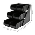 thumbnail image 3 of Coffee Condiment Station Organizer, Countertop Accessories Holder for Sugar Creamer Cups Snack Tea Bags 6 Compartments Plastic Serve Condiment Bin for Kitchen Office Coffee Bar, 3 of 22