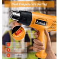 thumbnail image 2 of Pistola de calor de 2000w BLOOSOM Temperatura Regulable 4 Boquillas amarillo, 2 of 5