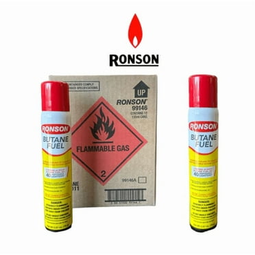 Ronson Butane - 2.75oz / 135ml / 78g - Display of 12 Canisters