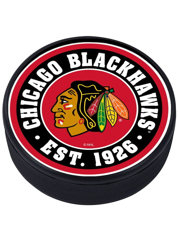 Chicago Blackhawks Team Established Textured Puck