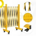 thumbnail image 3 of Luku 16FT Folding Retractable Barricade Gate, Metal Security Fence with Wheels, 3 of 6