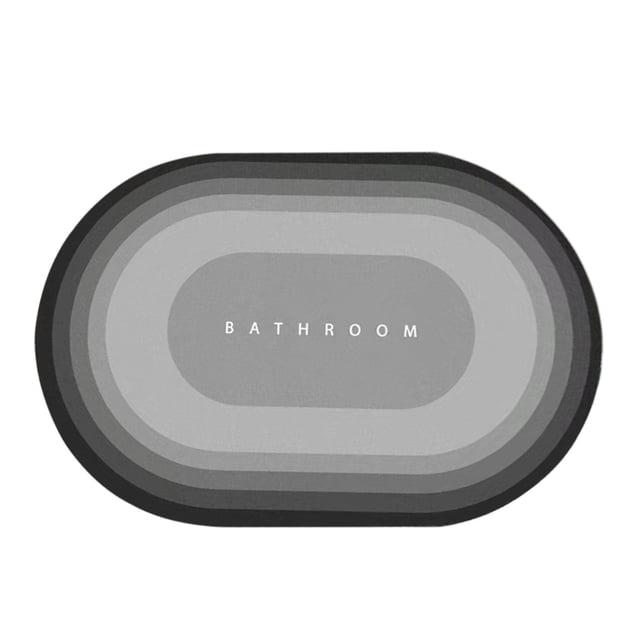 Diatomite Soft Rubber Absorbent Bathroom Floor Mats, Quick-Drying and Non-Slip Foot Mat, Durable Diatomite Bathroom Toilet Mats, Soft and Water-Absorbent for Bathroom and Home Use