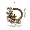 thumbnail image 3 of Festival Decor,17.71In Artificial Rattan Wreath Elegant Visual Effect Sturdy Structure Built-In Hook,Festive Decor for Home Door Wall Window Indoor Outdoor Festive Season Decoration Decors, 3 of 6