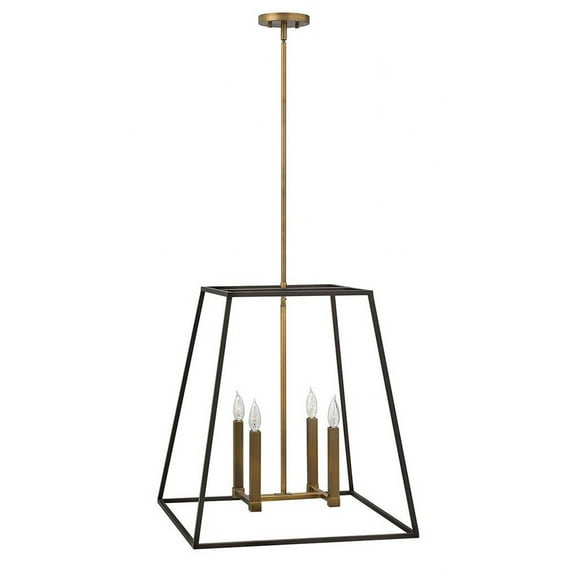 3336BZ-Hinkley Lighting-Fulton - 4 Light Large Open Frame Foyer in Transitional-Industrial Style - 22 Inches Wide by 24.5 Inches High-Bronze Finish