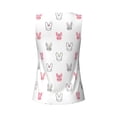 thumbnail image 5 of Xecao Girl Rabbit print women's scoop neck, loose-fit workout tank tops for the gym., 5 of 9