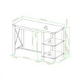 thumbnail image 2 of 55" Wood and Metal X Kitchen Island - White Oak, 2 of 6