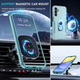 thumbnail image 5 of KOMI Compatible with Samsung Galaxy A15 5G Case with Screen Protector+Camera Lens Protector,Heavy Duty Full Body Phone Cover Built in Metal Ring Holder Kickstand,2024 Mint Green, 5 of 5