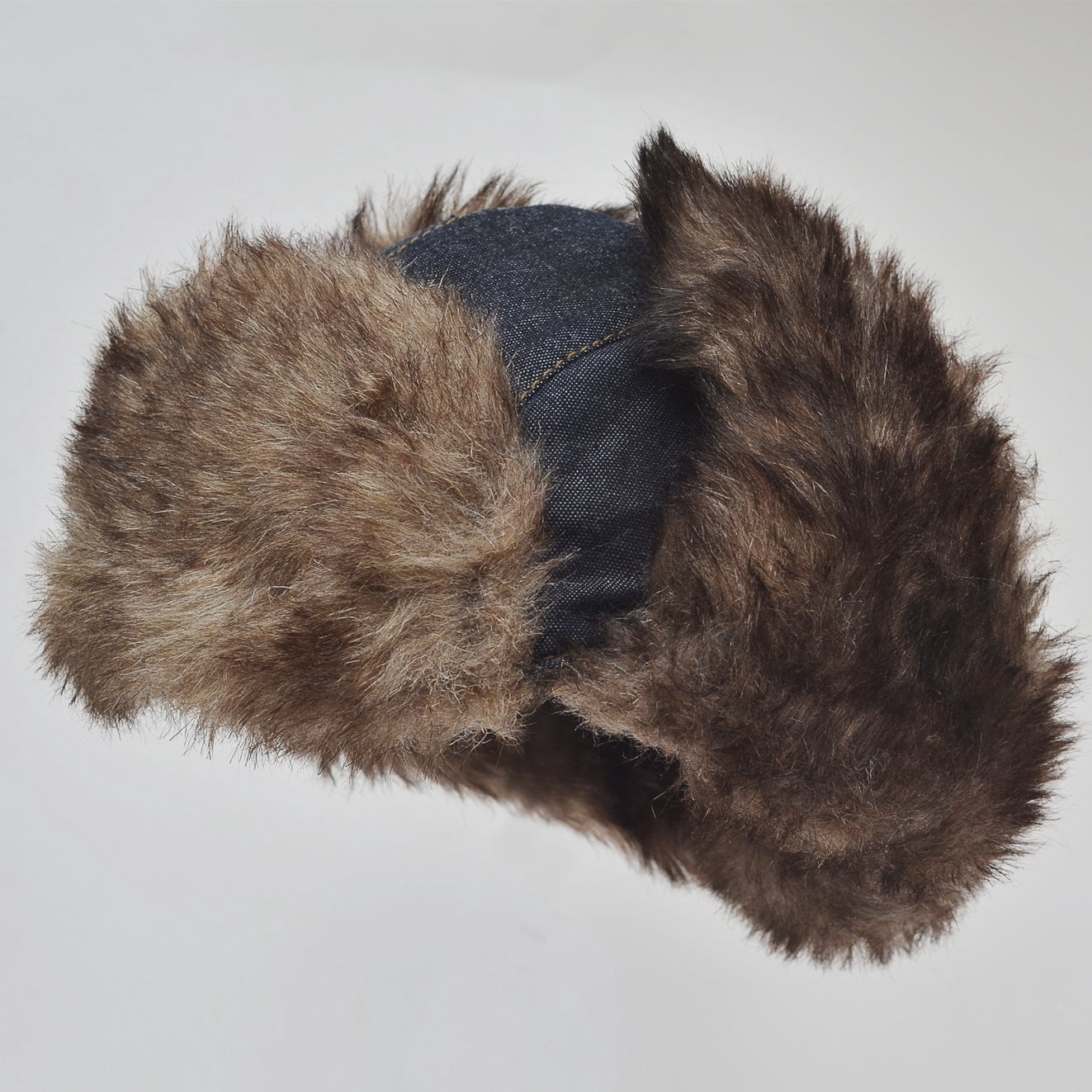 SUNRISEUMBRELLA Winter Ski Trapper Winter Hats Men Aviator Soft Faux Fur Ear Flaps Hat Cap (Black Coffee)