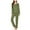 Army Green, variant on Womens Lounge Set Pajamas Long Sleeve Top and Sweat Pants Sweater Set 2 Pieces Sleepwear Loungewear Army Green L