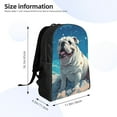 thumbnail image 4 of Fotbe Starry Sky Cloud Bulldog Travel Laptop Backpack, Business Slim Sturdy Laptops Backpack, Water Resistant College School Computer Bag Gift for Men & Women Fits 15.6 Inch Notebook, 4 of 8