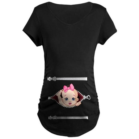 

CafePress - Cute Baby Peeking Maternity T Shirt - Maternity Dark T-Shirt