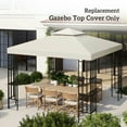 thumbnail image 6 of Spaco 10' x 10' Shade Replacement Canopy, 2 Tier Top UV Cover Pavilion Canopy for Outdoor as Garden, Patio, Cream White, 6 of 16