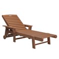 thumbnail image 5 of Ktaxon 64 in Outdoor Chaise Lounge Chair, Garden Reclining Chair, HDPE Plastic Chaise Chair, Brown, 5 of 9