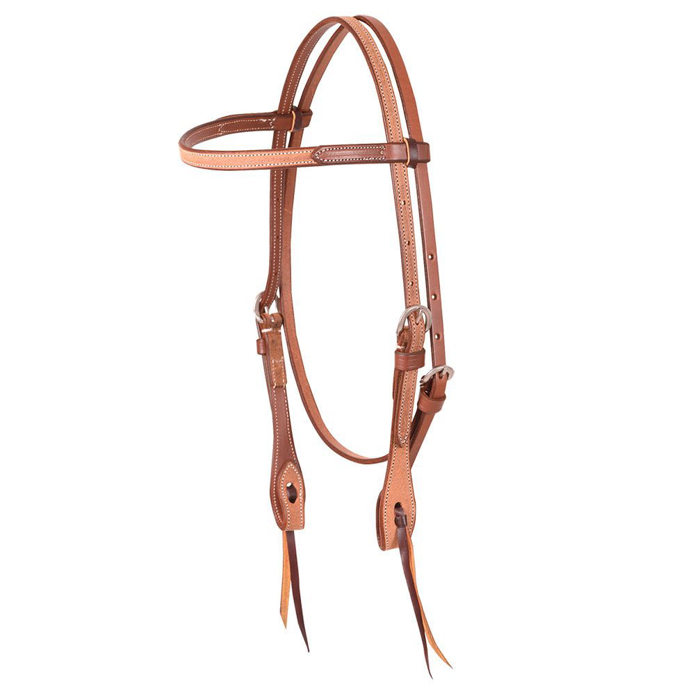 Martin Saddlery Martin Roughout Browband Headstall Natural Roughout 