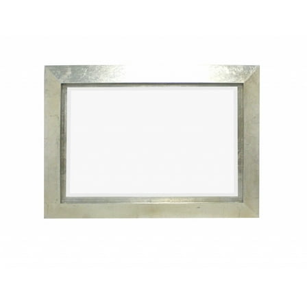 34" x 46" x 2.25" Silver Rectangular  Cosmetic Mirror