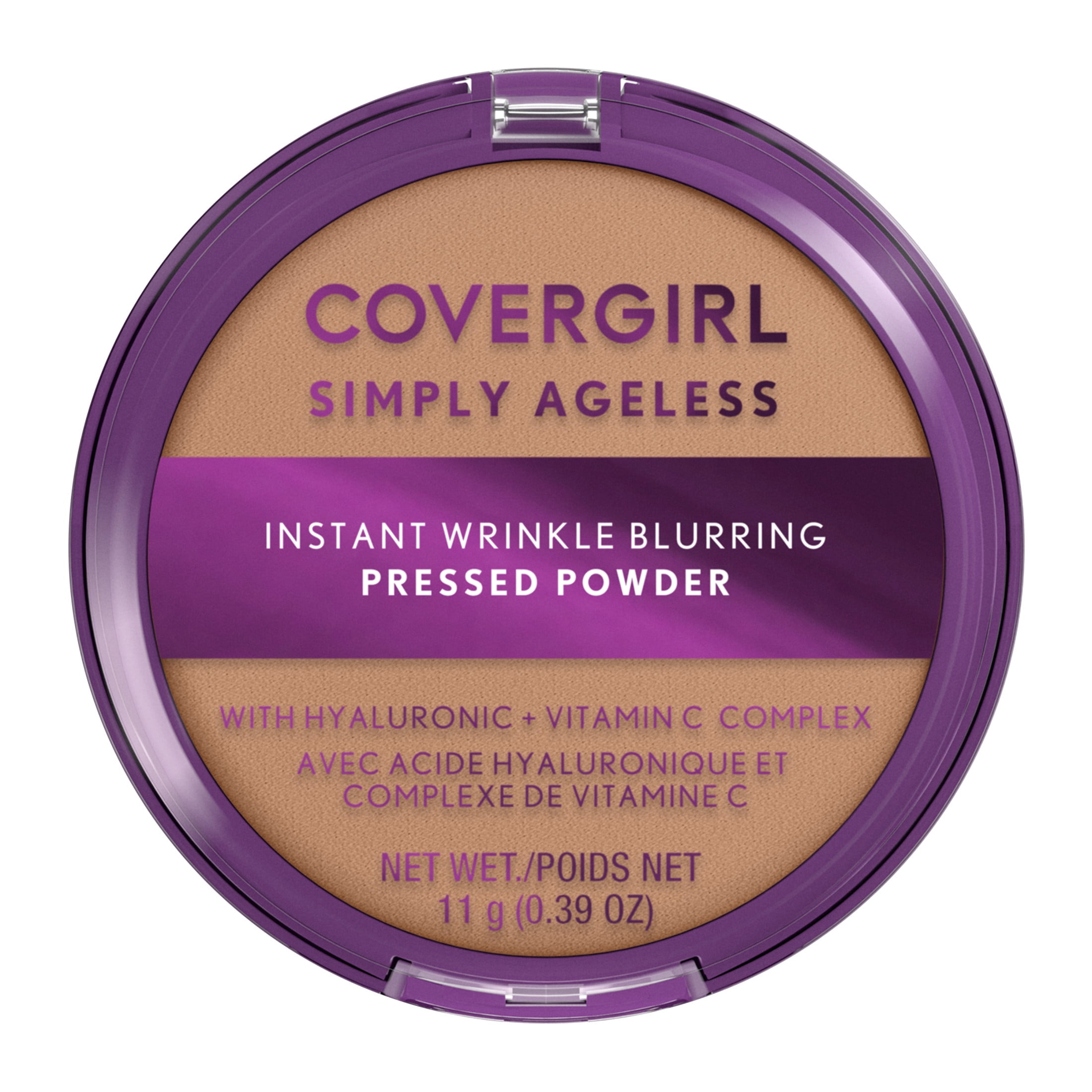 COVERGIRL Simply Ageless Wrinkle Defying Pressed Powder, 240 Natural Beige, 3.9 oz, Pressed Powder, Face Powder, Oil Free Loose Powder, Full Coverage Powder, Hydrating Formula, Cruelty-Free