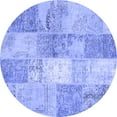 thumbnail image 1 of Ahgly Company Machine Washable Indoor Round Patchwork Blue Transitional Area Rugs, 4' Round, 1 of 4