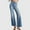 Light Blue, variant on Women's Jeans High Rise Wide LegCasual Large Pocket High Waist Versatile Straight Tube Loose Wide Leg Denim Pants