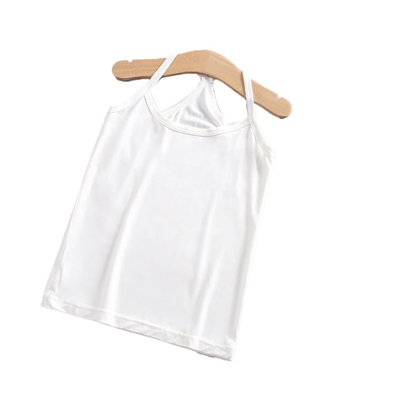 XBASW Kids Toddler Girls Tank Top Sleeveless Undershirts Summer Modal Camisole Slim Cami 3-9T