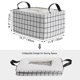thumbnail image 5 of 2Pcs Foldable Storage Basket Bin, Fabric Plaids Collapsible Box with Two Handles Unique Bargains Cesta de Almacenamiento, 5 of 8