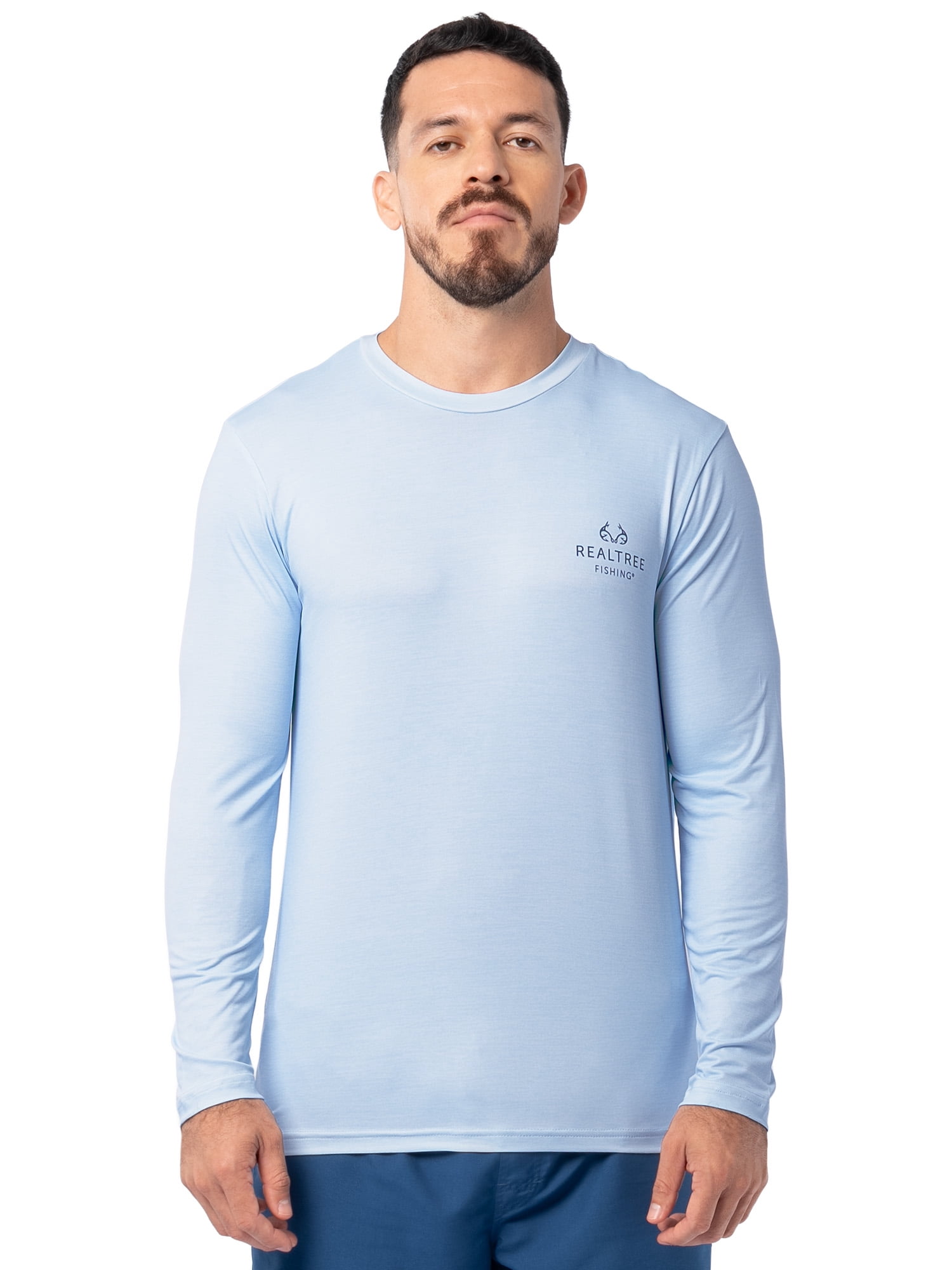 Realtree Men's Fishing Sport Americana UPF30 Long Sleeve Performance Crew Top, Size S-3XL