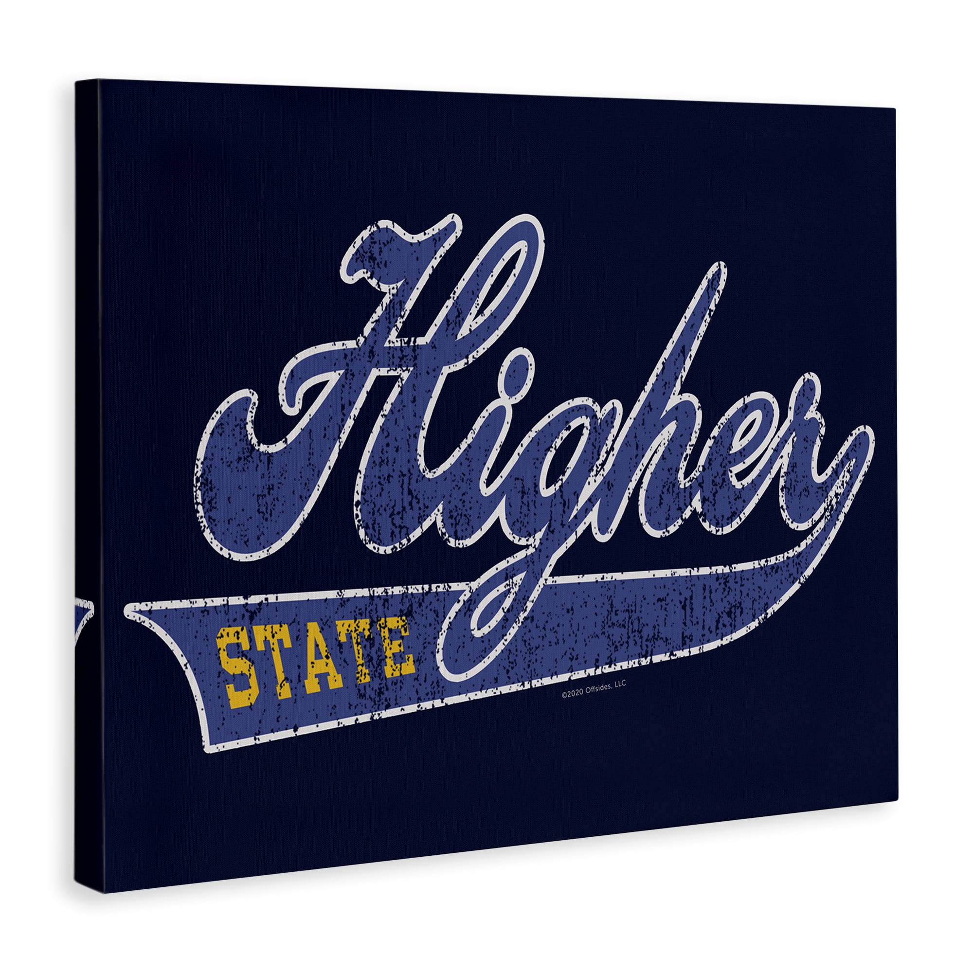 Stupell Industries Higher State Varsity Style Text & Numbers Painting Wrapped Canvas Art Print Wall Art, 30 x 24